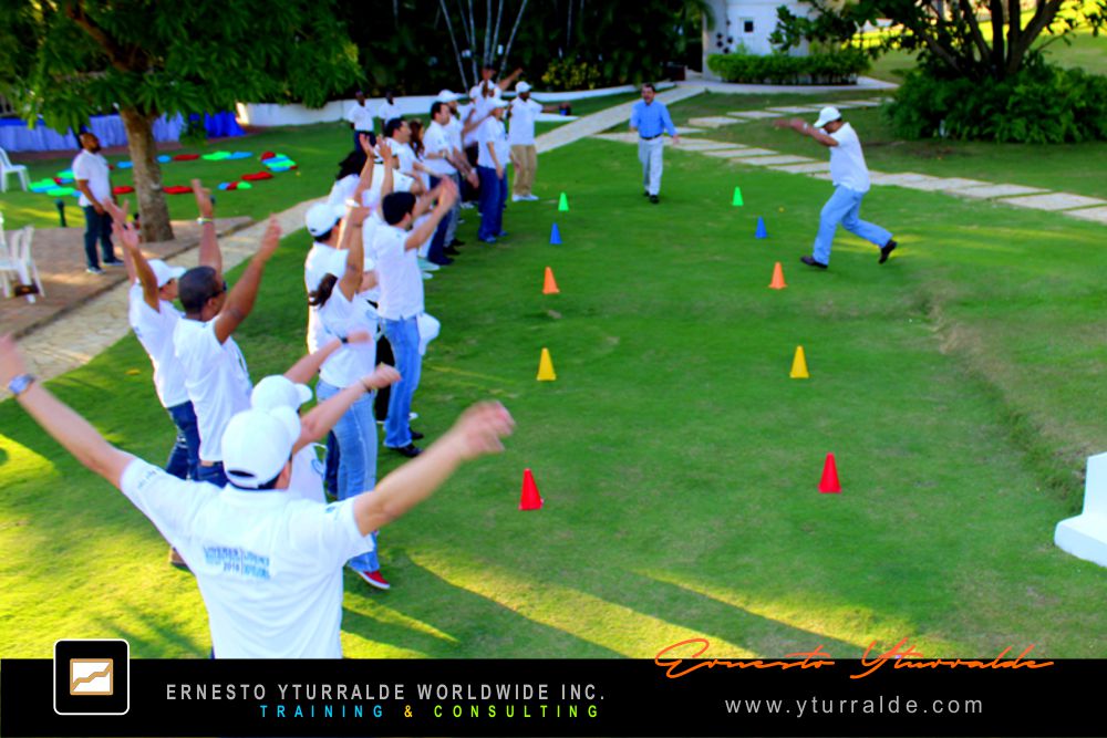 Team Building outdoor empresarial en LATAM, USA y El Caribe | Cuerdas Bajas para integración de equipos
